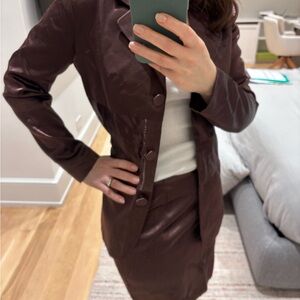 Vivienne Tam Chocolate Brown Skirt Suit